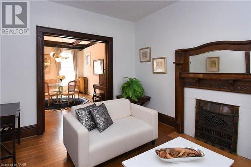 Living Room - 185 Fairleigh Avenue S, Hamilton, ON - Indoor Photo Showing Living Room With Fireplace