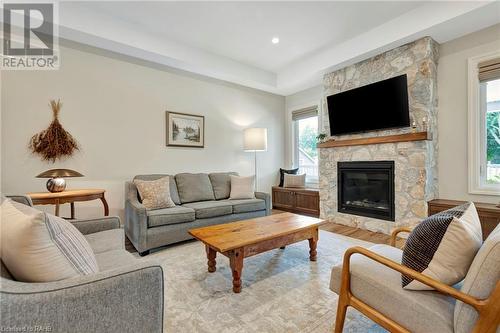 7 East Street, Port Dover, ON - Indoor Photo Showing Living Room With Fireplace