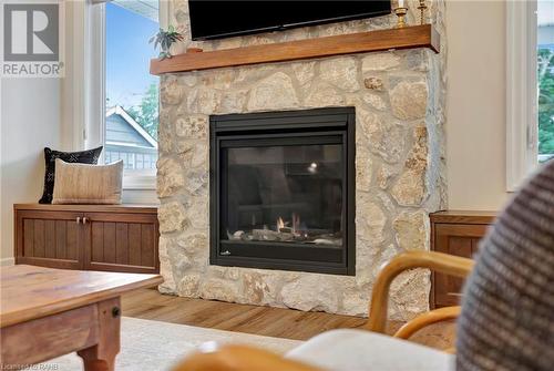 7 East Street, Port Dover, ON - Indoor Photo Showing Living Room With Fireplace