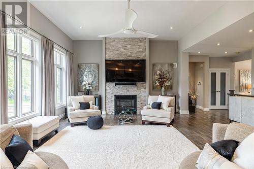 11 Ellington Place, Brantford, ON - Indoor Photo Showing Living Room With Fireplace