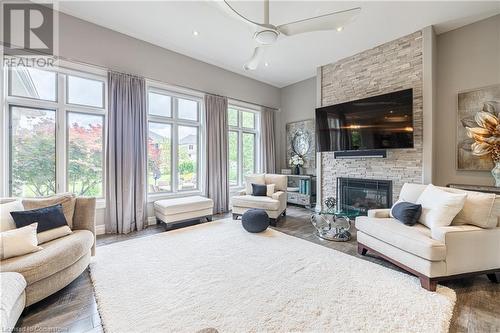 11 Ellington Place, Brantford, ON - Indoor Photo Showing Living Room With Fireplace