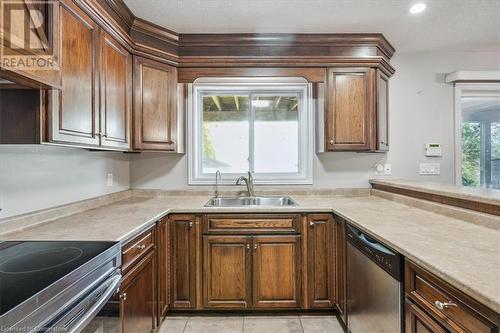 15 Argyle Street S, Caledonia, ON - Indoor Photo Showing Kitchen With Double Sink