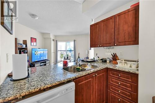 135 James Street S Unit# 915, Hamilton, ON - Indoor Photo Showing Kitchen With Double Sink