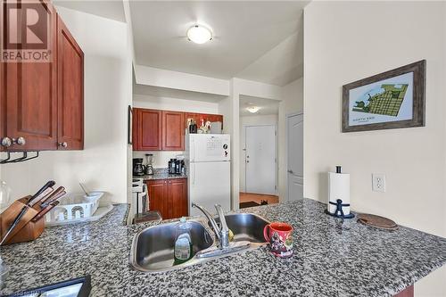 135 James Street S Unit# 915, Hamilton, ON - Indoor Photo Showing Kitchen With Double Sink