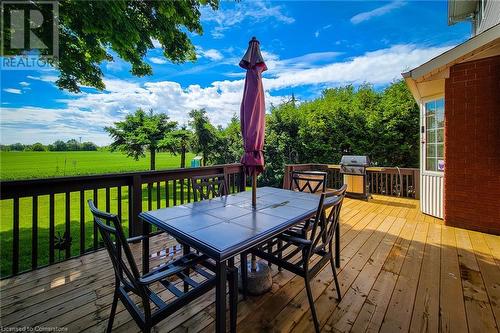 View of field from the back deck - 251 Alderlea Avenue, Hamilton, ON - Outdoor With Deck Patio Veranda With Exterior