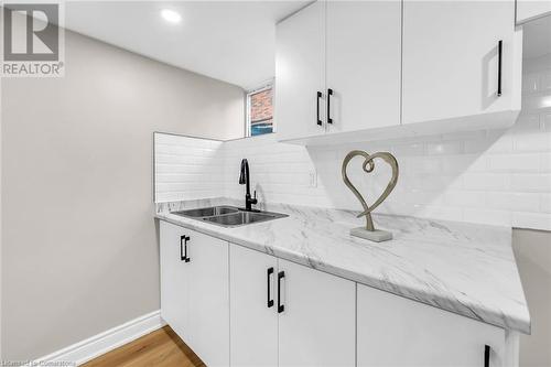 32 Miami Drive, Hamilton, ON - Indoor Photo Showing Kitchen With Double Sink