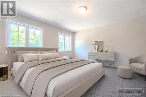 Master Bedroom - Virtual Staging - 423 Woolwich Street, Waterloo, ON - Indoor Photo Showing Bedroom