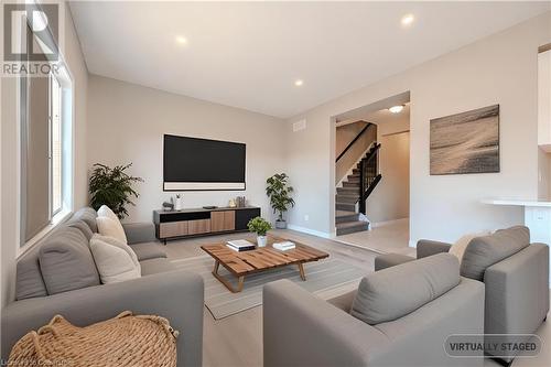 Great Room - Virtual Staging - 423 Woolwich Street, Waterloo, ON - Indoor Photo Showing Living Room