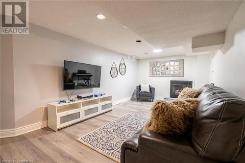 Game Room - 2059 Deer Run Avenue, Burlington, ON - Indoor Photo Showing Other Room With Fireplace