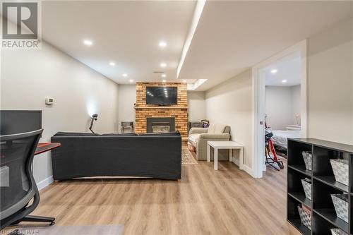 39 Dunsdon Street, Brantford, ON - Indoor With Fireplace