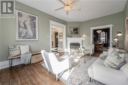 54 Bruce Street, Cambridge, ON - Indoor Photo Showing Living Room With Fireplace