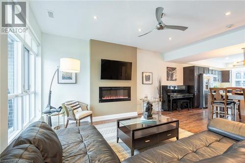 4 Concord Place, Grimsby, ON - Indoor Photo Showing Living Room With Fireplace