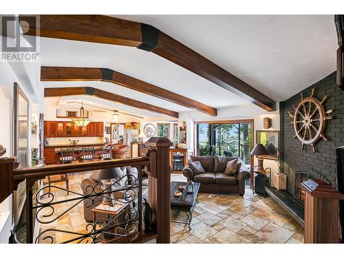 240 Clifton Road N, Kelowna, BC - Indoor With Fireplace