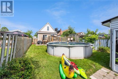 552 Quebec Street, Hamilton, ON - Outdoor With Above Ground Pool With Backyard