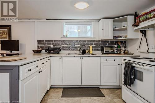 187 Grenfell Street, Hamilton, ON - Indoor Photo Showing Kitchen With Double Sink