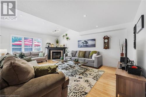 24 Benziger Lane, Hamilton, ON - Indoor Photo Showing Living Room With Fireplace