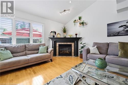 24 Benziger Lane, Hamilton, ON - Indoor Photo Showing Living Room With Fireplace