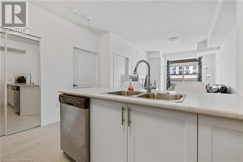 460 Dundas Street E Unit# 607, Hamilton, ON - Indoor Photo Showing Kitchen With Double Sink