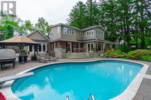 676 King Road, Burlington, ON - Outdoor With In Ground Pool With Deck Patio Veranda With Backyard