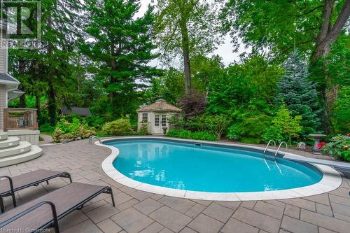 676 King Road, Burlington, ON - Outdoor With In Ground Pool With Deck Patio Veranda With Backyard