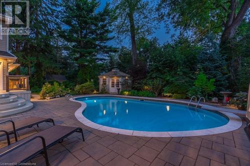 676 King Road, Burlington, ON - Outdoor With In Ground Pool With Deck Patio Veranda With Backyard