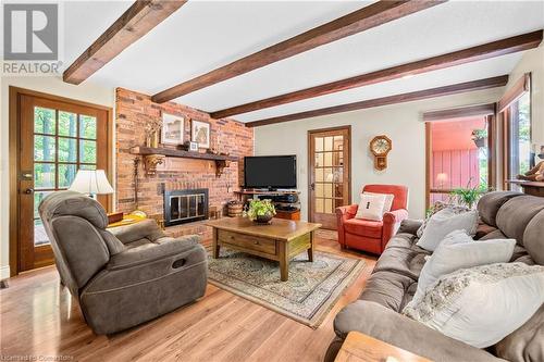 780 Hall Road, Hamilton, ON - Indoor Photo Showing Living Room With Fireplace