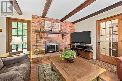 780 Hall Road, Hamilton, ON - Indoor Photo Showing Living Room With Fireplace