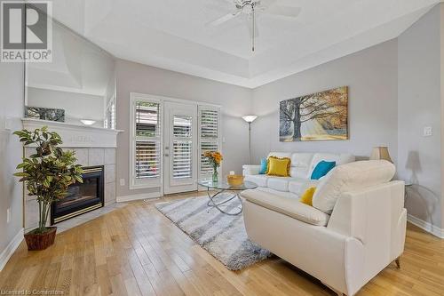 95 Starfish Drive, Mount Hope, ON - Indoor Photo Showing Living Room With Fireplace