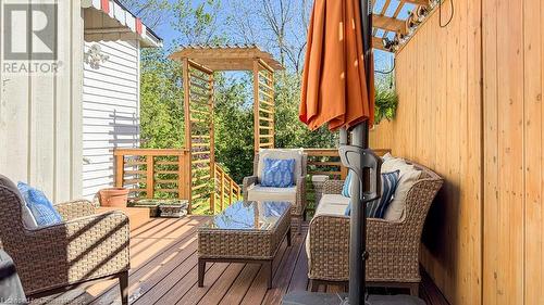 Lovely private composite wood deck. - 462 Charlton Avenue W, Hamilton, ON - Outdoor With Deck Patio Veranda With Exterior