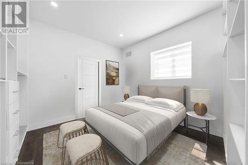 VIRTUALLY STAGED & VIRTUALLY RENDERED DOOR - 56 Frederick Avenue, Hamilton, ON - Indoor Photo Showing Bedroom