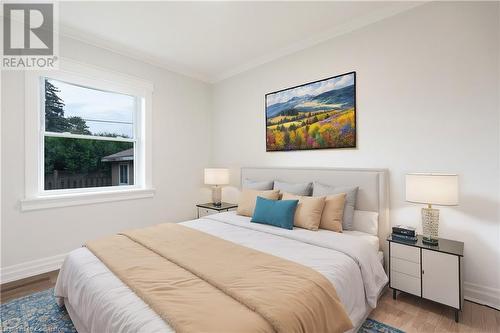 virtually staged bedroom 2 - 16 Wildewood Avenue, Hamilton, ON - Indoor Photo Showing Bedroom