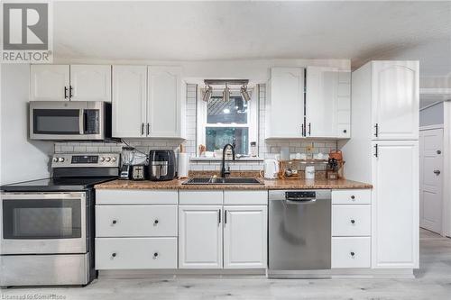 25 Albion Street, Brantford, ON - Indoor Photo Showing Kitchen With Stainless Steel Kitchen With Double Sink