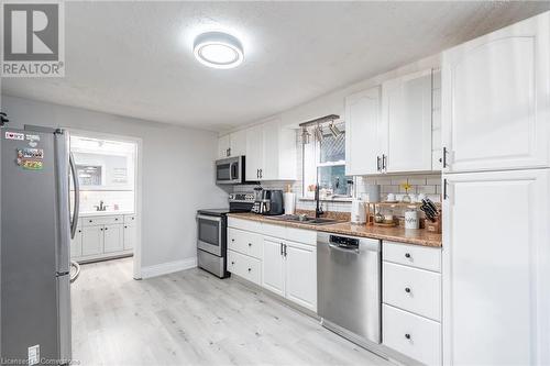 25 Albion Street, Brantford, ON - Indoor Photo Showing Kitchen With Double Sink