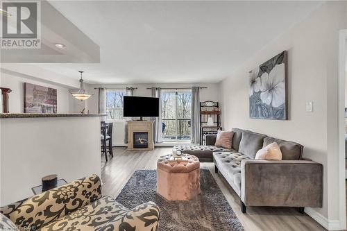 793 Colborne Street Unit# 217, Brantford, ON - Indoor Photo Showing Living Room With Fireplace