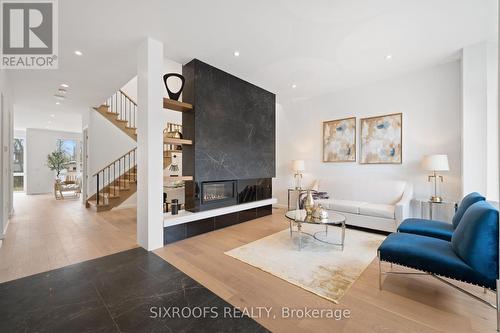 35 Emerald Crescent, Toronto, ON - Indoor Photo Showing Living Room With Fireplace