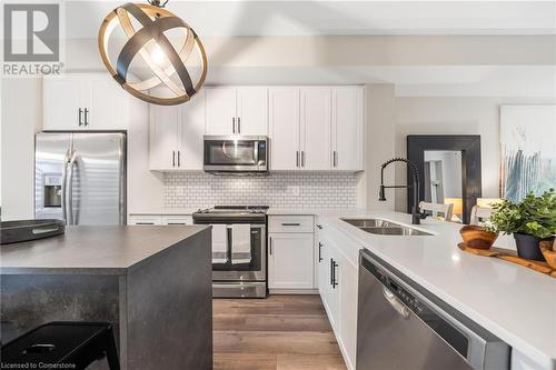 720 Grey Street Unit# 11, Brantford, ON - Indoor Photo Showing Kitchen With Stainless Steel Kitchen With Double Sink With Upgraded Kitchen