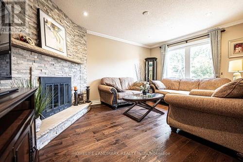 258 Brickstone Circle, Vaughan, ON - Indoor Photo Showing Living Room With Fireplace