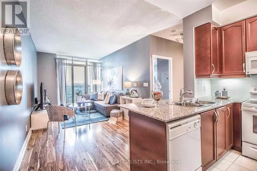 1711 - 70 Absolute Avenue, Mississauga, ON - Indoor Photo Showing Kitchen With Double Sink