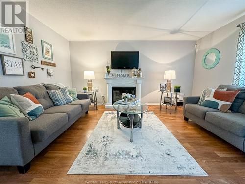 3084 Erindale, Windsor, ON - Indoor Photo Showing Living Room With Fireplace