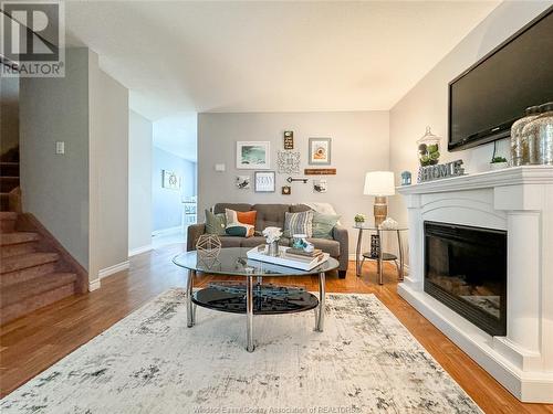 3084 Erindale, Windsor, ON - Indoor Photo Showing Living Room With Fireplace