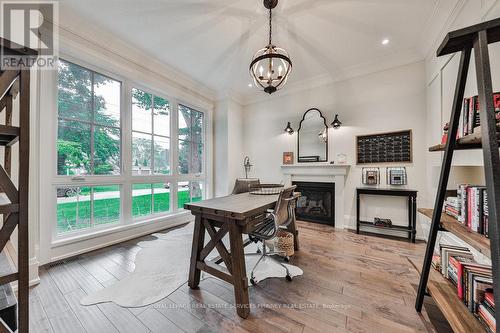 1414 Wateska Boulevard, Mississauga, ON - Indoor Photo Showing Dining Room With Fireplace