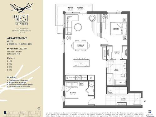 Plan (croquis) - 120-2000 Rue Benoit, Saint-Bruno-De-Montarville, QC 