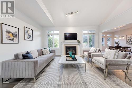 4100 Stonebridge Crescent, Burlington, ON - Indoor Photo Showing Living Room With Fireplace