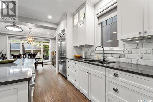 711 8Th Avenue N, Saskatoon, SK - Indoor Photo Showing Kitchen With Double Sink With Upgraded Kitchen