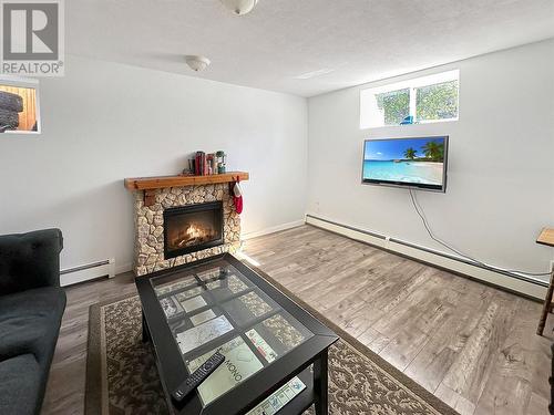 221 Fenchurch Avenue, Princeton, BC - Indoor Photo Showing Living Room With Fireplace