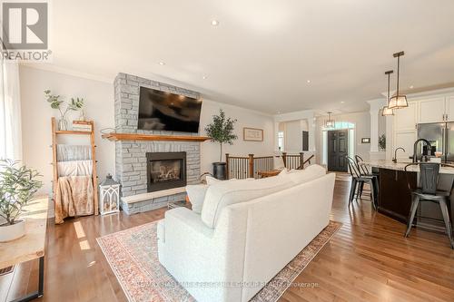 26 Wendat Trail, Springwater (Midhurst), ON - Indoor Photo Showing Living Room With Fireplace