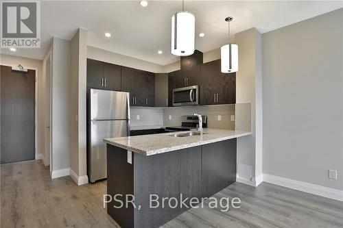 515 - 101 Locke Street S, Hamilton, ON - Indoor Photo Showing Kitchen With Double Sink With Upgraded Kitchen