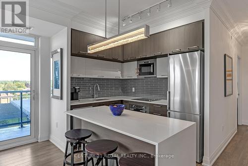 514 - 4800 Highway 7, Vaughan, ON - Indoor Photo Showing Kitchen With Stainless Steel Kitchen With Upgraded Kitchen