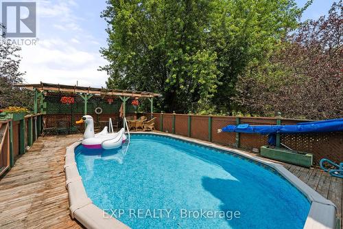 2948 Suntrac Drive, Ramara (Brechin), ON - Outdoor With In Ground Pool With Deck Patio Veranda With Backyard