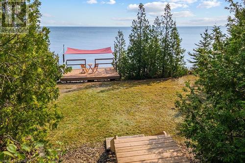 106 Carter Road, North Bruce Peninsula, ON - Outdoor With Body Of Water With Deck Patio Veranda With View